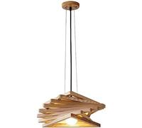Chandeliers, Simple Wood 1-Light E27 Adjustable Height Light Decoration Woodceilingp for Kitchen Island Diniroom Bedroom Entryway