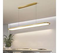 Chandeliers Small Ceiling Golden Workbench, Linear Pendant Lights, Adjustable Hanging Light Contemporary, Dimmable - 6500K, with Remote Control [Energy Class A+]