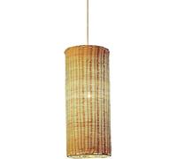 Chandeliers Small Ceiling Modern Pastoral Cylindrical Bamboo Lamp Creative Hand-Woven Pendant Light E27 Bedroom Living Restaurant Teahouse Dining Room Rustic Retro
