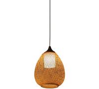 Chandeliers, V-intage Bamboo Woven Light Creative Chandeliers Decoration Farmhouse Lighting with Acrylic Inner Cover Pendant Lamp E27 Japanese Style Hanging for Tatami(32 * 44cm)