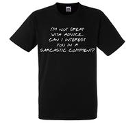 Chandler Advice Sarcastic Comment Friends Quote Sitcom f.r.i.e.n.d.s tv Show Mens Premium Funny Tshirt top Novelty Gift Present dad Black