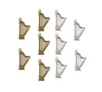 Chandler Musical Instrument Harp Charms Pendant for Jewelry Making Handmade Bracelet Necklace Key Chain Bag Accessories Findings for DIY Necklace Bracelet Jewellery Making Accessory