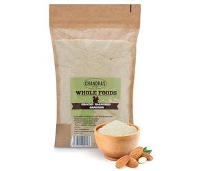 Chandra Whole Foods - Ground Almond Flour 1KG - Low-GI Almond Flour for Snack Making, Smoothies, Baking & Cooking - Gluten-Free Keto Almond Flour, Rich in Protein & Vitamins