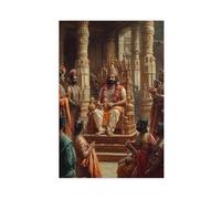 Chandragupta II, Gupta Empire Royal Court Canvas Poster Bedroom Decor Landscape Office Room Decor Gift 24" L X 36" W