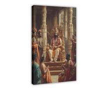Chandragupta II, Gupta Empire Royal Court Canvas Poster Wall Art Decor Print Picture Paintings for Living Room Bedroom Decoration 8" L X 12" W