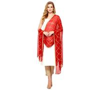 Chandrakala Dupattas for Women Soft Lightweight Chiffon Dupatta Shawl Scarf Wrap Chunni,Red (D238RED)