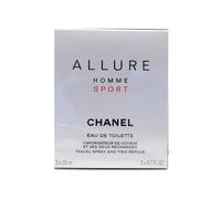 CHANEL Allure Homme Sport Eau De Toilette Travel Spray (With Two Refills) - 3x20ml/0.7oz clear fresh Natural 2.1 Fl Oz