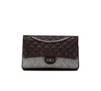 Chanel Preloved Caviar And Iridescent Calfskin Reissue 2.55 Double Flap 226 In Brown Brown