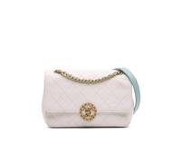 Chanel Preloved Cc Quilted Calfskin Single Flap In White White One Size