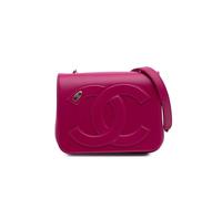 Chanel Preloved Lambskin Cc Mania Flap In Pink Pink