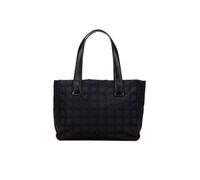 Chanel Preloved New Travel Line Nylon Tote In Black Black One Size