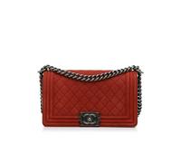 Chanel Preloved Old Medium Quilted Caviar Flap In Red Red One Size