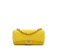Chanel Preloved Quilted Chain Shoulder Bag - Yellow Yellow One Size