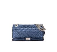 Chanel Preloved Reissue 2.55 Aged Metallic Calfskin Flap 226 In Blue Blue One Size