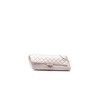 Chanel Preloved Reissue 2.55 Metallic Lambskin Clutch With Chain In Silver Silver One Size