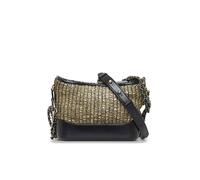 Chanel Preloved Small Painted Knit Gabrielle Crossbody Bag In Black Black One Size