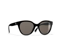 Chanel Woman Sunglass Butterfly Sunglasses CH5414 - Frame color: Black & Beige, Lens color: Brown