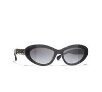 Chanel Woman Sunglass Cat Eye Sunglasses CH5538Q - Frame color: Grey, Lens color: Grey
