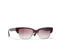 Chanel Woman Sunglass Cat Eye Sunglasses CH5558 - Frame color: Red Vendome, Lens color: Gradient Violet