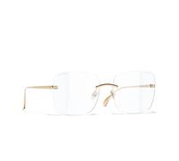 Chanel Woman Sunglass CH4287ST Square Blue Light Glasses CH4287ST - Frame color: Pale Gold, Lens color: Transparent