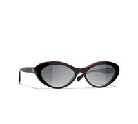 Chanel Woman Sunglass Oval Sunglasses CH5416 - Frame color: Black, Lens color: Grey