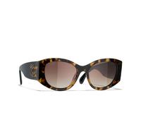 Chanel Woman Sunglass Oval Sunglasses CH5524 - Frame color: Tortoise, Lens color: Brown