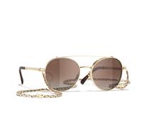 Chanel Woman Sunglass Pilot Sunglasses CH4291 - Frame color: Pale Gold, Lens color: Transparent