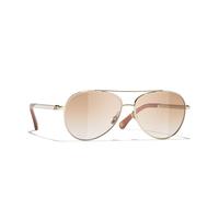 Chanel Woman Sunglass Pilot Sunglasses CH4298H CH4298H - Frame color: White, Lens color: Beige