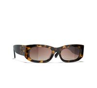 Chanel Woman Sunglass Rectangle Sunglasses CH5525A - Frame color: Tortoise, Lens color: Brown