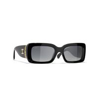 Chanel Woman Sunglass Rectangle Sunglasses CH5534 - Frame color: Black, Lens color: Grey
