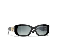 Chanel Woman Sunglass Rectangle Sunglasses CH5542 - Frame color: Black, Lens color: Grey