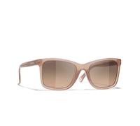 Chanel Woman Sunglass Rectangle Sunglasses CH5551U - Frame color: Rose Opaline, Lens color: Brown