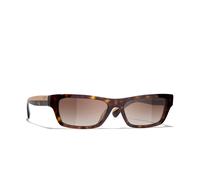 Chanel Woman Sunglass Rectangle Sunglasses CH5564B CH5564B - Frame color: Dark Havana, Lens color: Brown