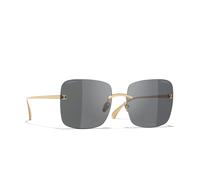 Chanel Woman Sunglass Square Sunglasses CH4287T - Frame color: Gold, Lens color: Dark Grey