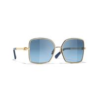 Chanel Woman Sunglass Square Sunglasses CH4288Q - Frame color: Gold, Lens color: Grey