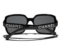Chanel Woman Sunglass Square Sunglasses CH5408 - Frame color: Black, Lens color: Dark Grey