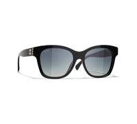 Chanel Woman Sunglass Square Sunglasses CH5482H - Frame color: Black & Gold, Lens color: Grey