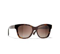 Chanel Woman Sunglass Square Sunglasses CH5482H - Frame color: Dark Tortoise, Lens color: Brown
