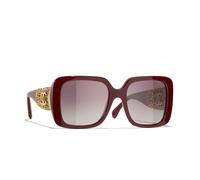 Chanel Woman Sunglass Square Sunglasses CH5532A - Frame color: Browny Red, Lens color: Pink & Grey