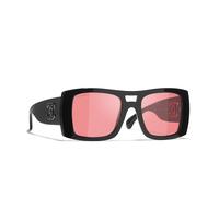 Chanel Woman Sunglass Square Sunglasses CH5539A - Frame color: Black, Lens color: Orange
