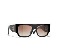 Chanel Woman Sunglass Square Sunglasses CH5549 - Frame color: Black, Lens color: Brown