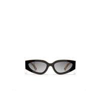 Chanel Womens Chanel Cat-Eye Frame Sunglasses Black