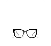 Chanel Womens Chanel Ch3460 Cat-Eye Acetate Eyeglasses Black