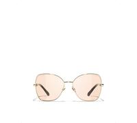 Chanel Womens Chanel Ch4283 Butterfly-Frame Metal Sunglasses Gold