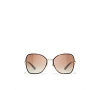 Chanel Womens Chanel Ch4283 Butterfly-Frame Tortoiseshell Metal Sunglasses Brown