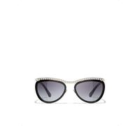 Chanel Womens Chanel Ch4296H Cat-Eye Acetate Sunglasses Black
