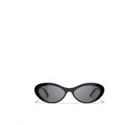 Chanel Womens Chanel Ch5416 Oval-Frame Acetate Sunglasses Black
