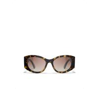 Chanel Womens Chanel Ch5524 Irregular-Frame Tortoiseshell Acetate Sunglasses Brown