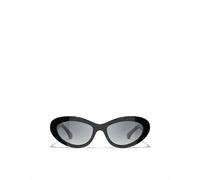 Chanel Womens Chanel Ch5538Q Cat-Eye Acetate Sunglasses Black