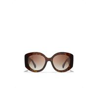 Chanel Womens Chanel Ch5543 Oval Acetate Sunglasses Brown